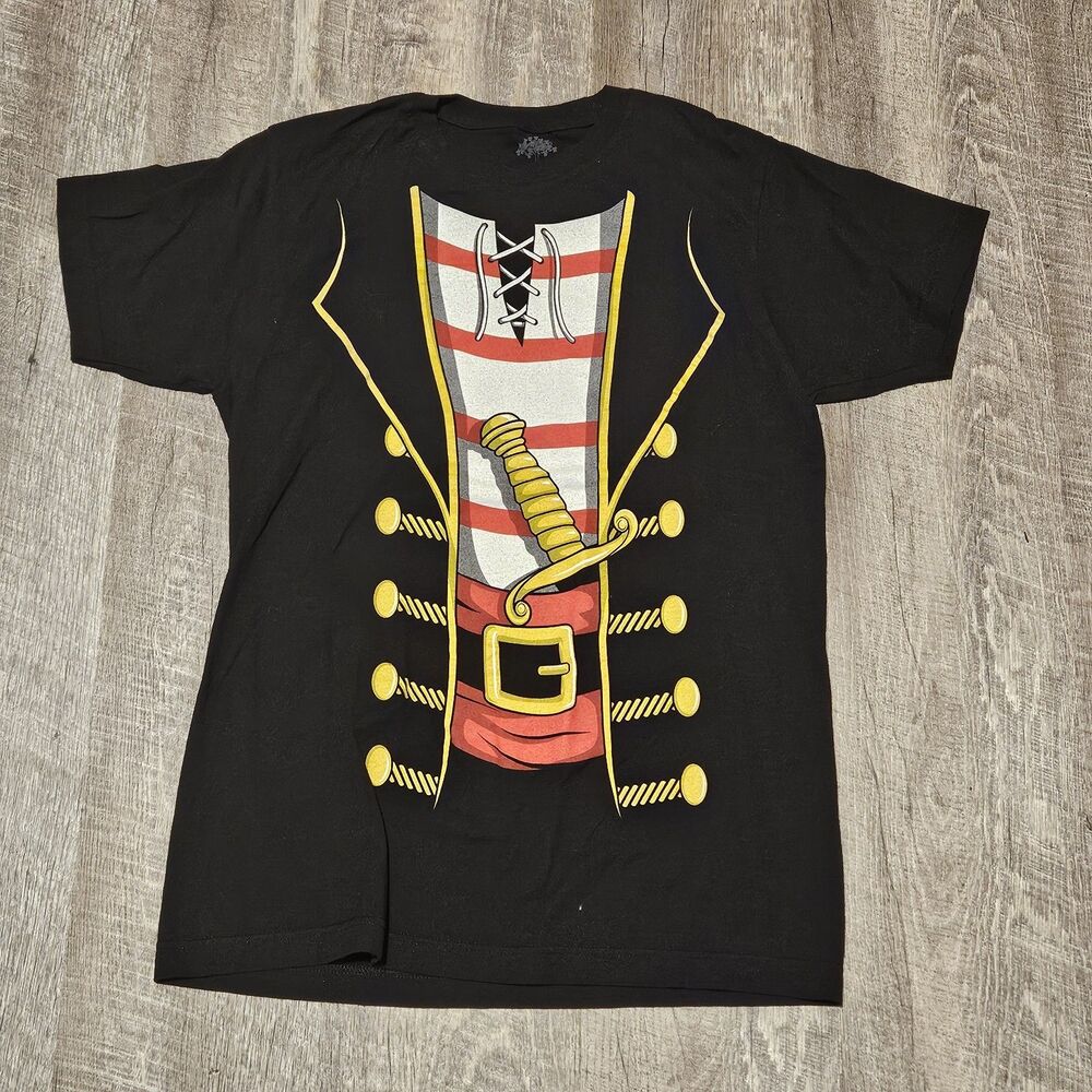 Ann Arbor T-Shirt Company Men's Black Pirate Body Comical T-Shirt Size Medium